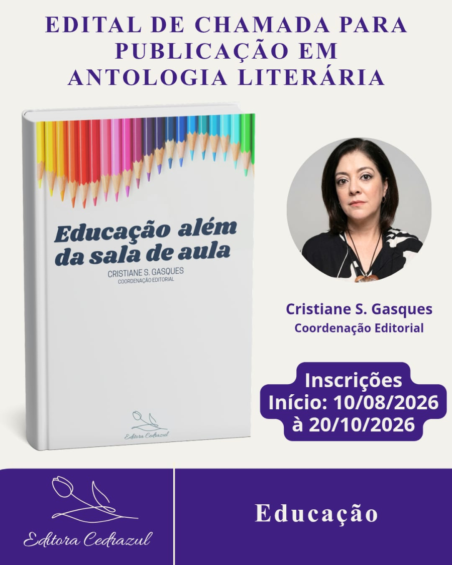 Casa Editorial Cedrazul abre inscrições para a antologia Educação além da sala de aula.